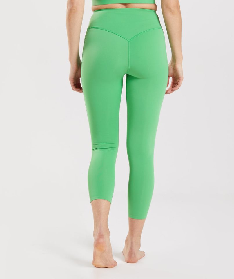 Women's Gymshark Studio 7/8 Leggings Green | CA 08A367